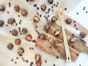 Pieczone kasztany slodki przysmak na zime